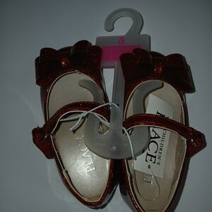 Children's Place Girls Red Crib Shoes Size 5 New Dorothy Costume Christmas